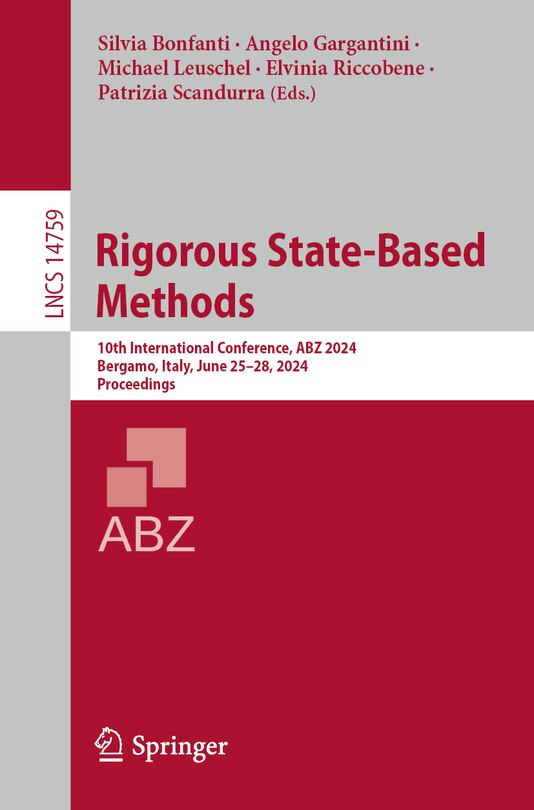 Front cover_Rigorous State-Based Methods