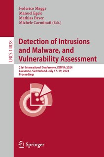 Front cover_Detection of Intrusions and Malware, and Vulnerability Assessment
