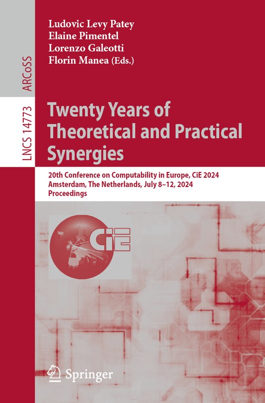 Front cover_Twenty Years of Theoretical and Practical Synergies