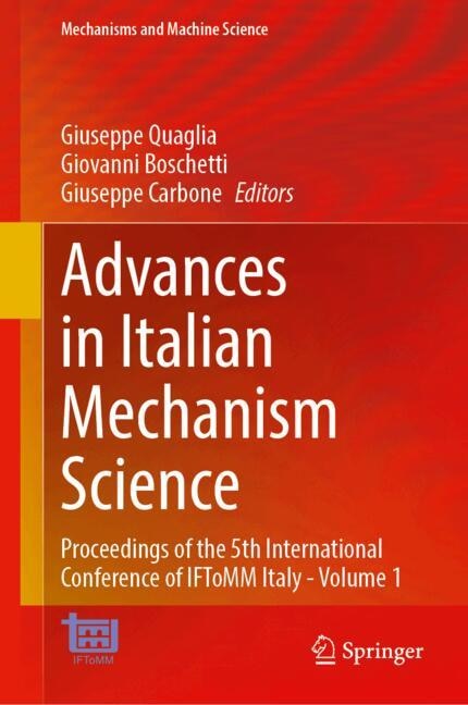 Couverture_Advances in Italian Mechanism Science