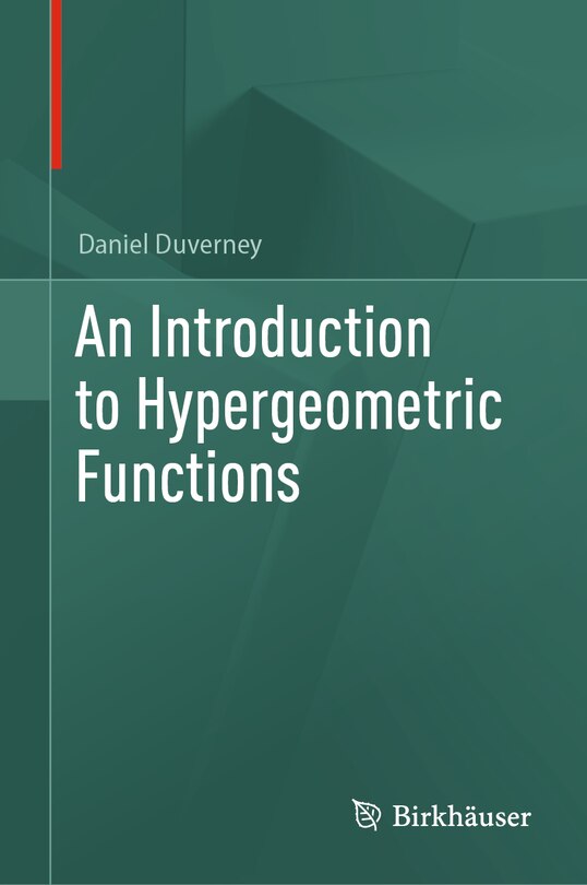 Front cover_An Introduction to Hypergeometric Functions