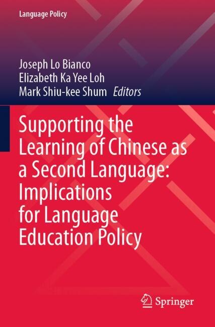 Couverture_Supporting the Learning of Chinese as a Second Language