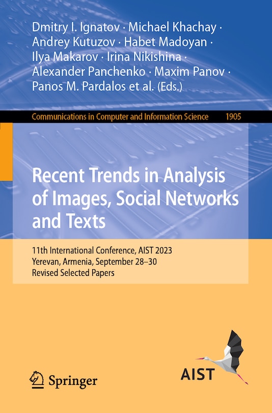 Front cover_Recent Trends in Analysis of Images, Social Networks and Texts