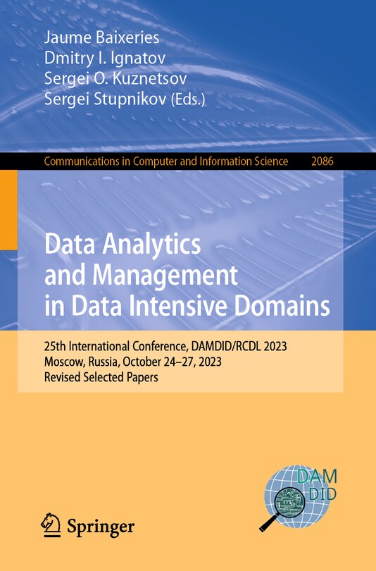 Front cover_Data Analytics and Management in Data Intensive Domains