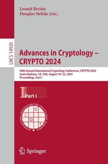 Couverture_Advances in Cryptology - CRYPTO 2024