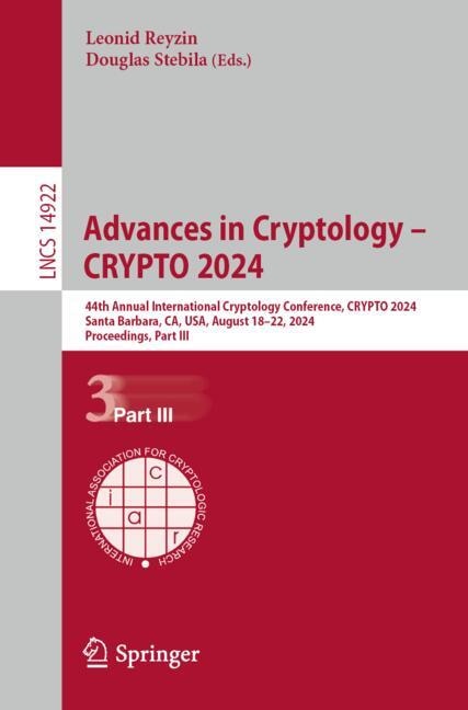 Couverture_Advances in Cryptology - CRYPTO 2024