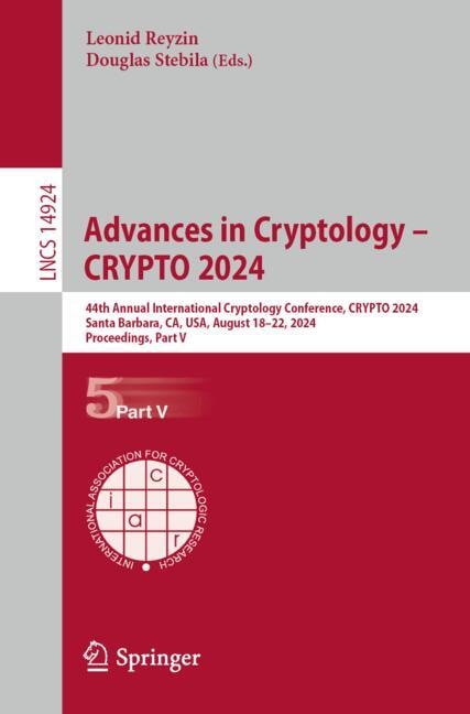 Front cover_Advances in Cryptology - CRYPTO 2024