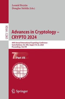 Front cover_Advances in Cryptology - CRYPTO 2024