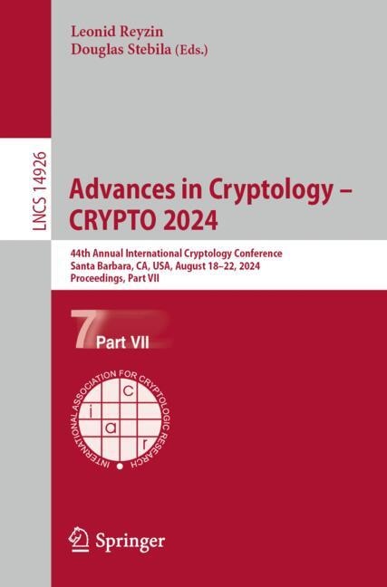 Front cover_Advances in Cryptology - CRYPTO 2024