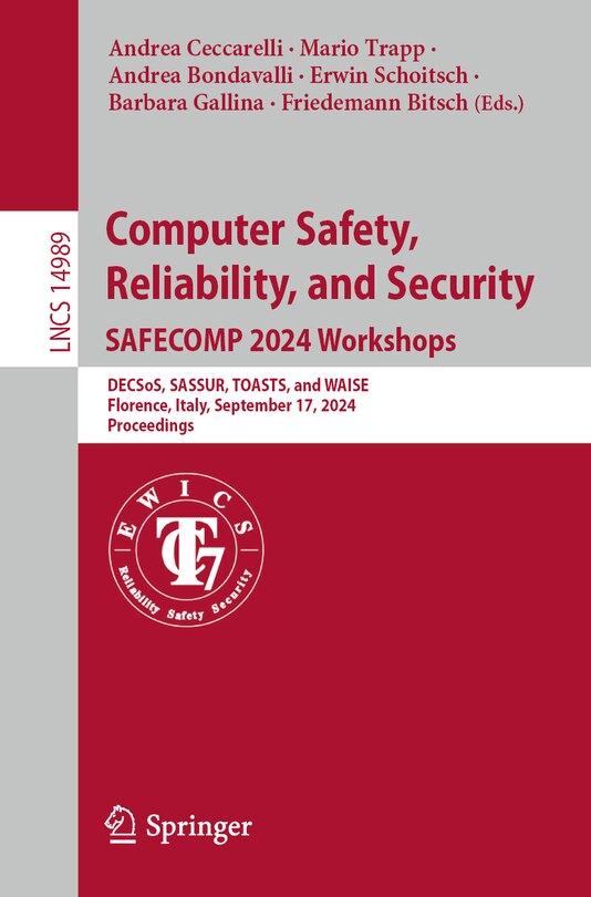 Front cover_Computer Safety, Reliability, and Security. SAFECOMP 2024 Workshops