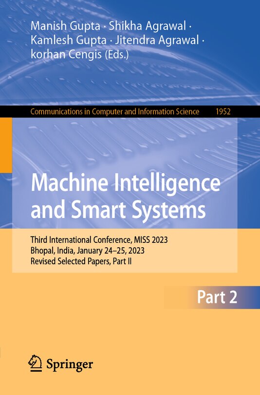 Couverture_Machine Intelligence and Smart Systems