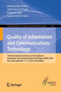 Front cover_Quality of Information and Communications Technology