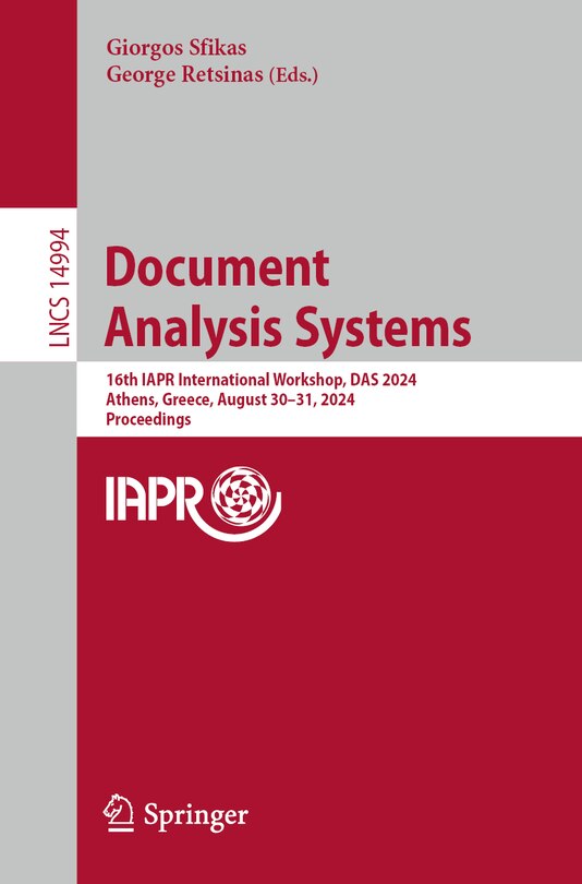 Couverture_Document Analysis Systems