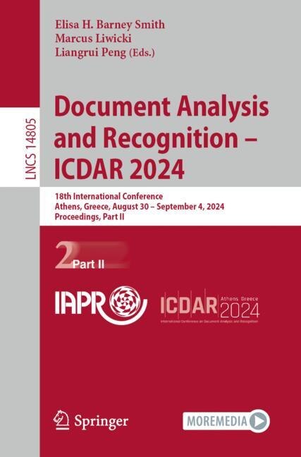 Couverture_Document Analysis and Recognition - ICDAR 2024
