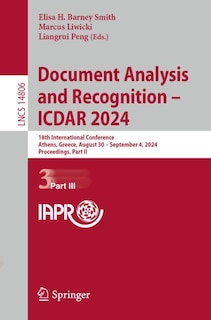 Couverture_Document Analysis and Recognition - ICDAR 2024