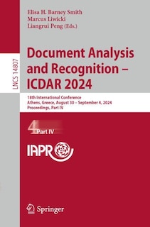 Couverture_Document Analysis and Recognition - ICDAR 2024