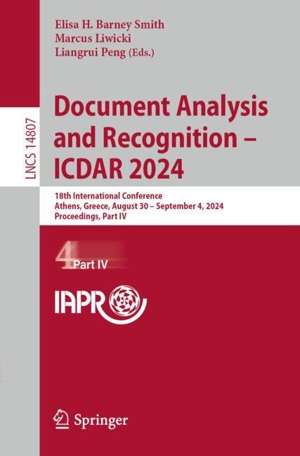 Couverture_Document Analysis and Recognition - ICDAR 2024