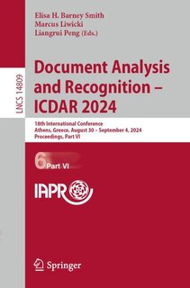 Front cover_Document Analysis and Recognition - ICDAR 2024