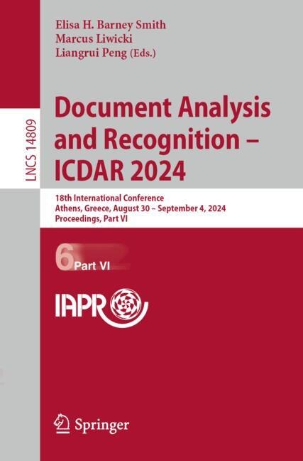 Front cover_Document Analysis and Recognition - ICDAR 2024
