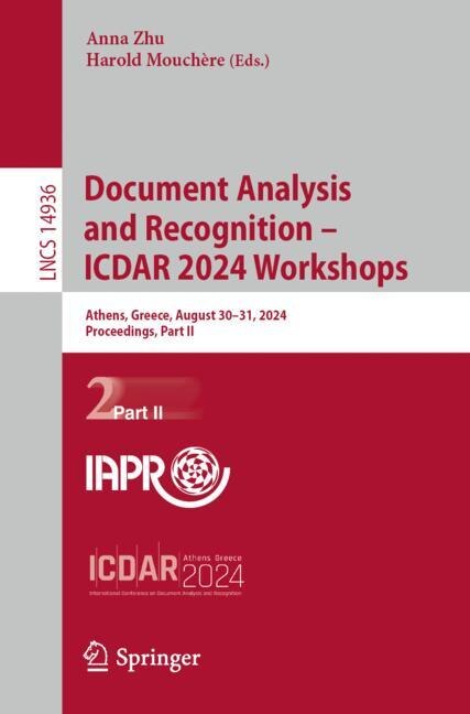 Couverture_Document Analysis and Recognition - ICDAR 2024 Workshops