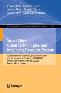 Couverture_Smart Cities, Green Technologies, and Intelligent Transport Systems