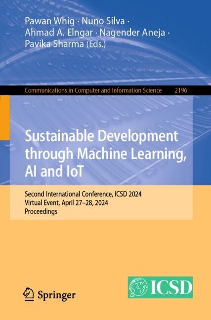 Couverture_Sustainable Development through Machine Learning, AI and IoT