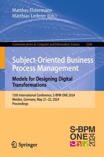 Couverture_Subject-Oriented Business Process Management. Models for Designing Digital Transformations