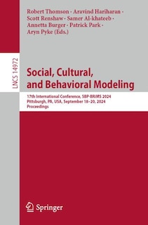 Couverture_Social, Cultural, and Behavioral Modeling