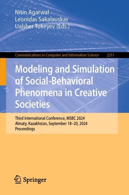 Front cover_Modeling and Simulation of Social-Behavioral Phenomena in Creative Societies