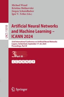Front cover_Artificial Neural Networks and Machine Learning - ICANN 2024
