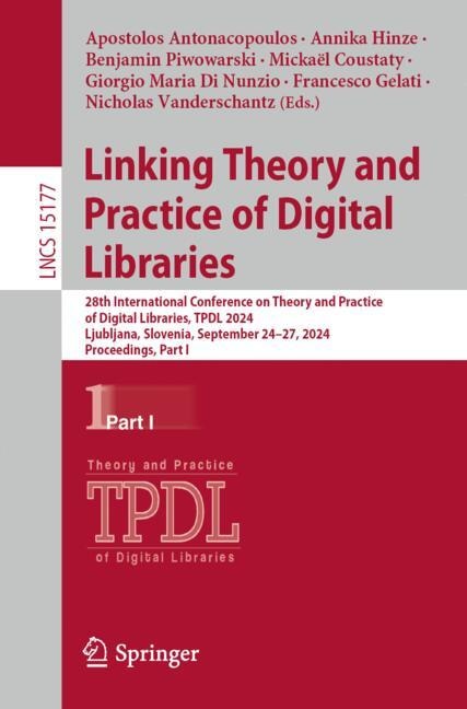 Couverture_Linking Theory and Practice of Digital Libraries