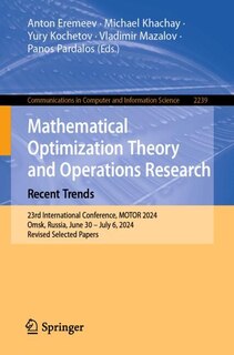 Front cover_Mathematical Optimization Theory and Operations Research
