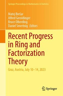 Couverture_Recent Progress in Ring and Factorization Theory