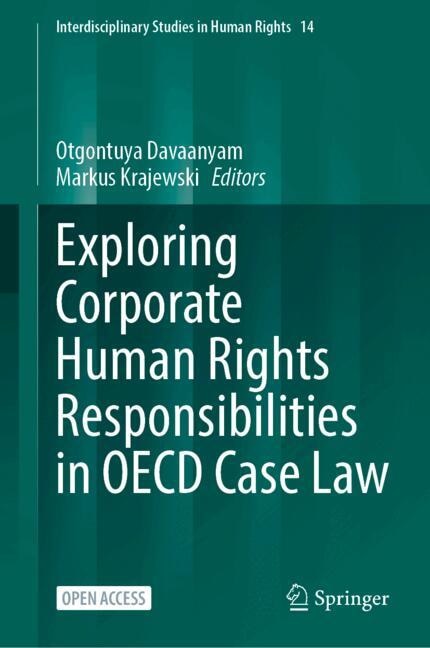 Couverture_Exploring Corporate Human Rights Responsibilities in OECD Case Law
