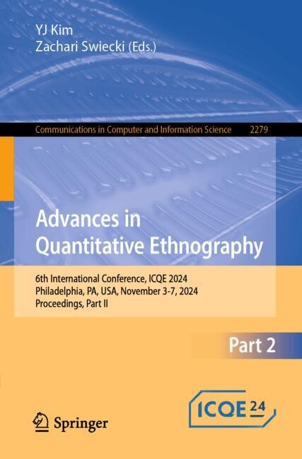 Front cover_Advances in Quantitative Ethnography