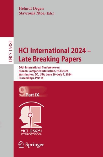 Front cover_HCI International 2024 - Late Breaking Papers