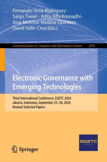 Front cover_Electronic Governance with Emerging Technologies