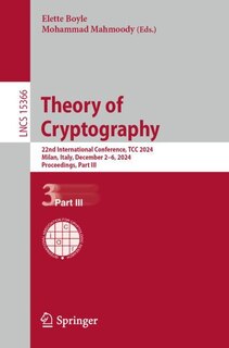 Front cover_Theory of Cryptography