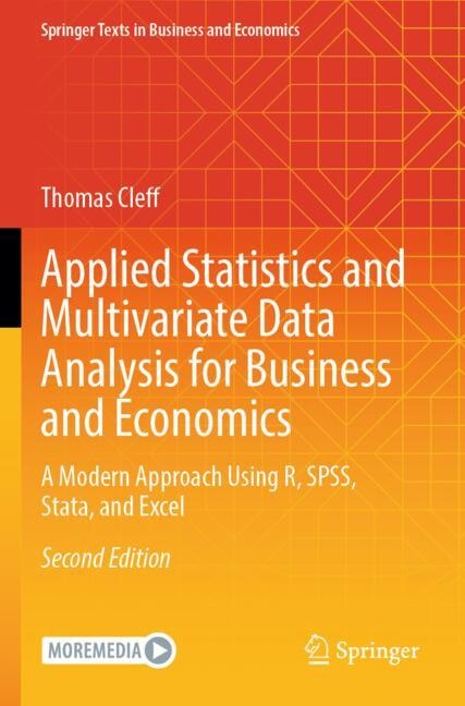Front cover_Applied Statistics and Multivariate Data Analysis for Business and Economics