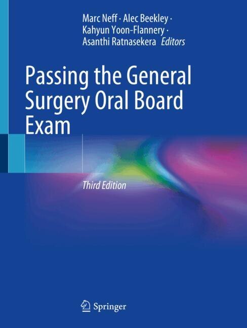 Front cover_Passing the General Surgery Oral Board Exam