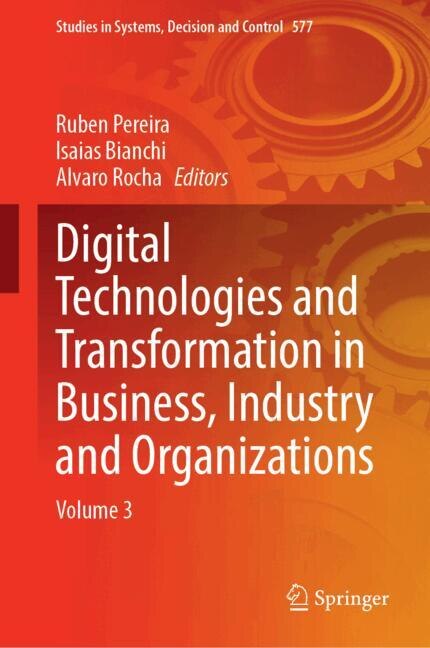 Couverture_Digital Technologies and Transformation in Business, Industry and Organizations