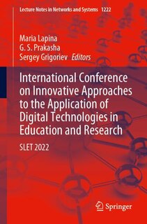 Couverture_International Conference on Innovative Approaches to the Application of Digital Technologies in Education and Research