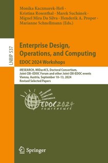 Front cover_Enterprise Design, Operations, and Computing. EDOC 2024 Workshops