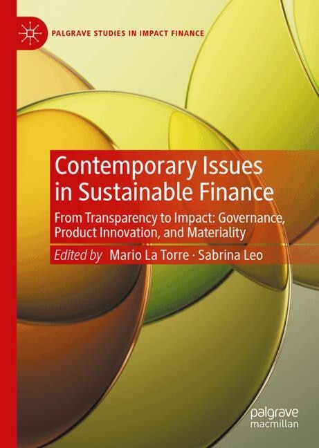 Couverture_Contemporary Issues in Sustainable Finance