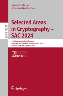 Front cover_Selected Areas in Cryptography - SAC 2024