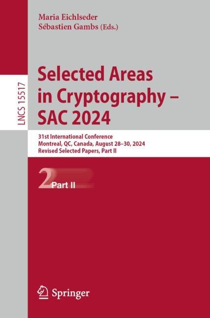 Front cover_Selected Areas in Cryptography - SAC 2024