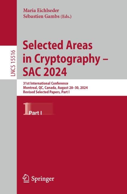 Couverture_Selected Areas in Cryptography - SAC 2024