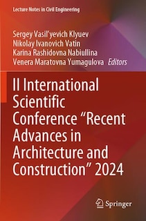 Couverture_II International Scientific Conference Recent Advances in Architecture and Construction 2024