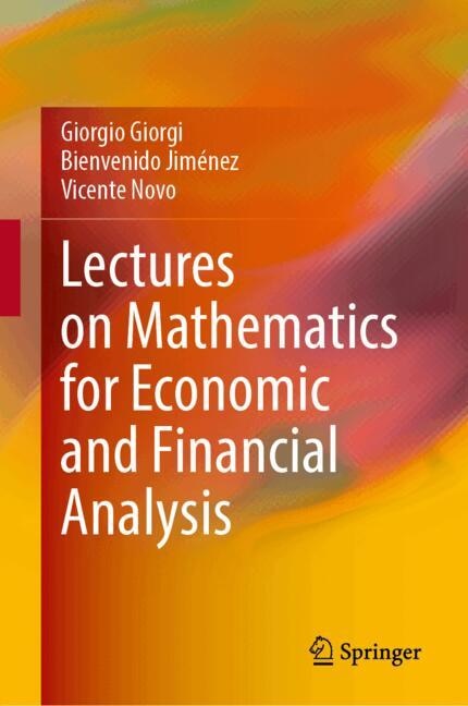 Front cover_Lectures on Mathematics for Economic and Financial Analysis