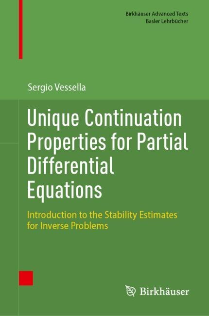 Front cover_Unique Continuation Properties for Partial Differential Equations